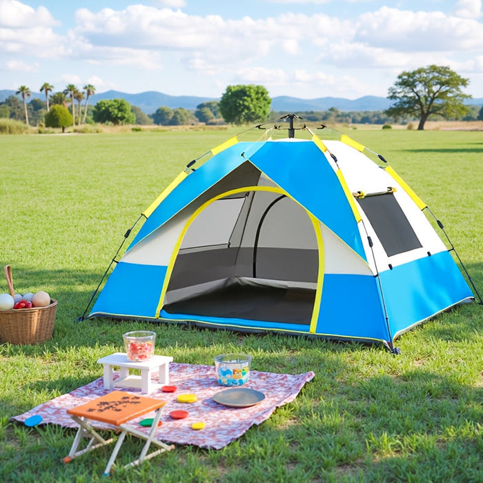 Snelle Opzet 4-Persoons Camping Tent – Ademend en Winddicht Schuilplaats