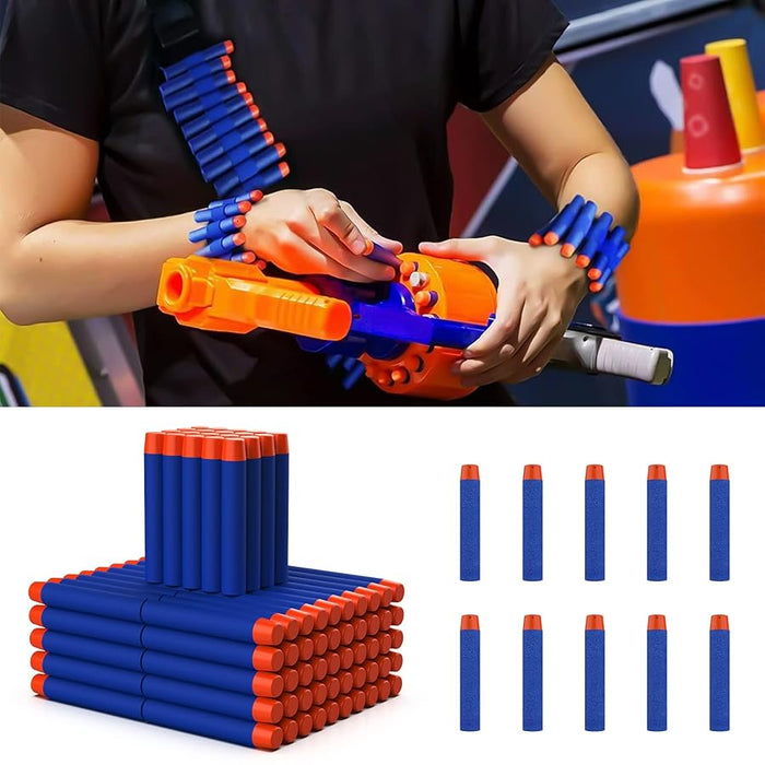 200 skumdarts til Nerf med håndledsrem og opbevaringspose til legesjov