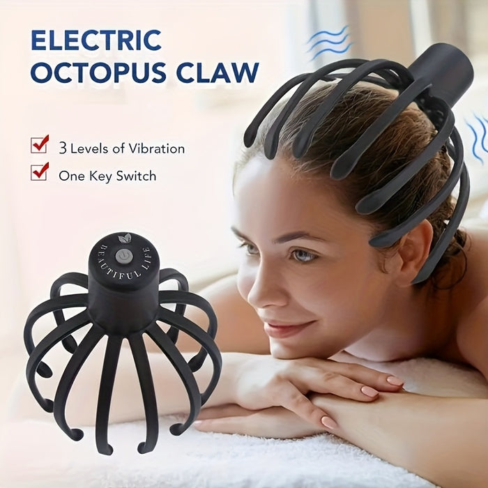 Elektrische Octopus Hoofdhuidmassager – USB Oplaadbaar en Compact