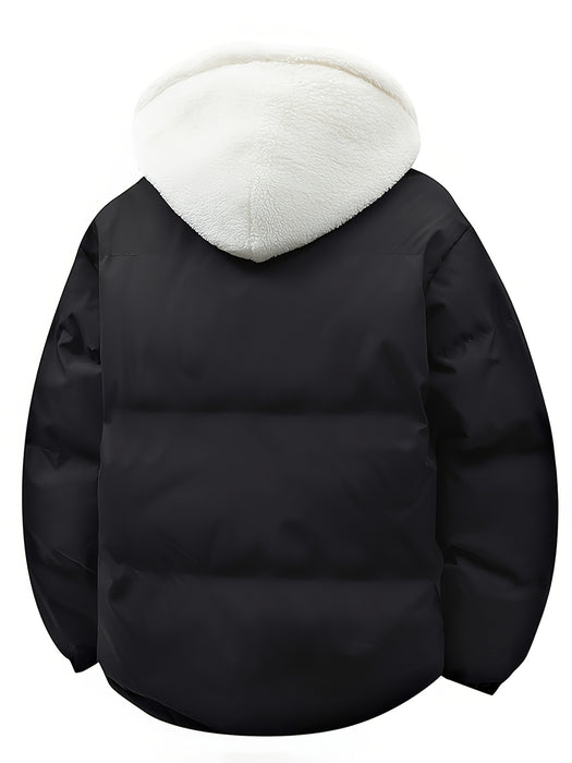 Giacca Invernale Imbottita con Fodera Teddy e Cappuccio – Modello Casual Unisex
