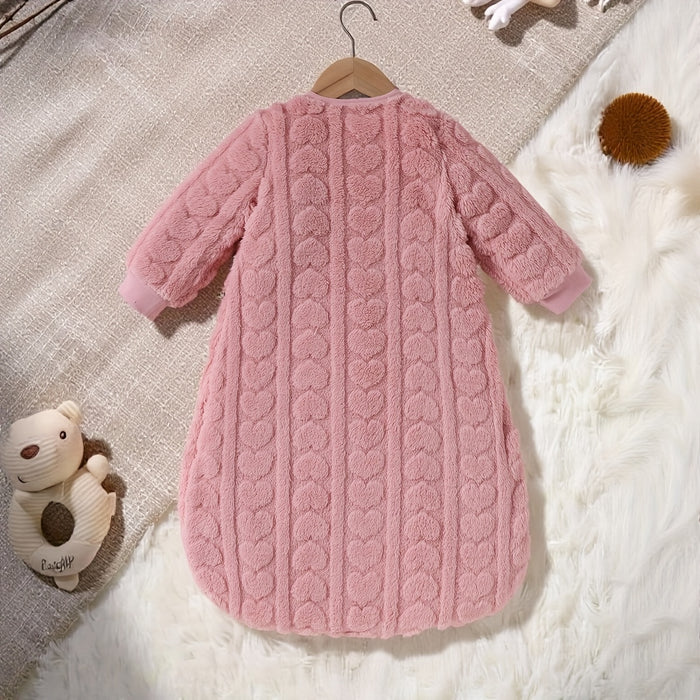 Sacco Nanna per Bambini in Pile con Rilievo a Cuore – Caldo e Confortevole