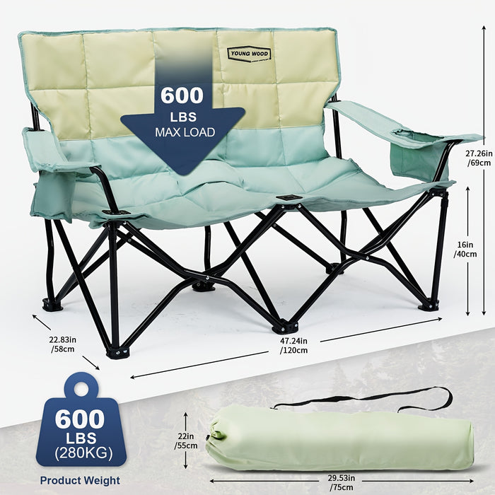 CampEase Loveseat Campingstoel – Luxe Zitcomfort voor Twee