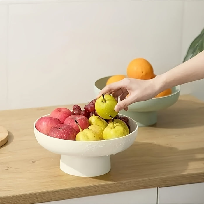 Moderne Ovale Fruitschaal met Drainage – Minimalistisch en Functioneel Ontwerp