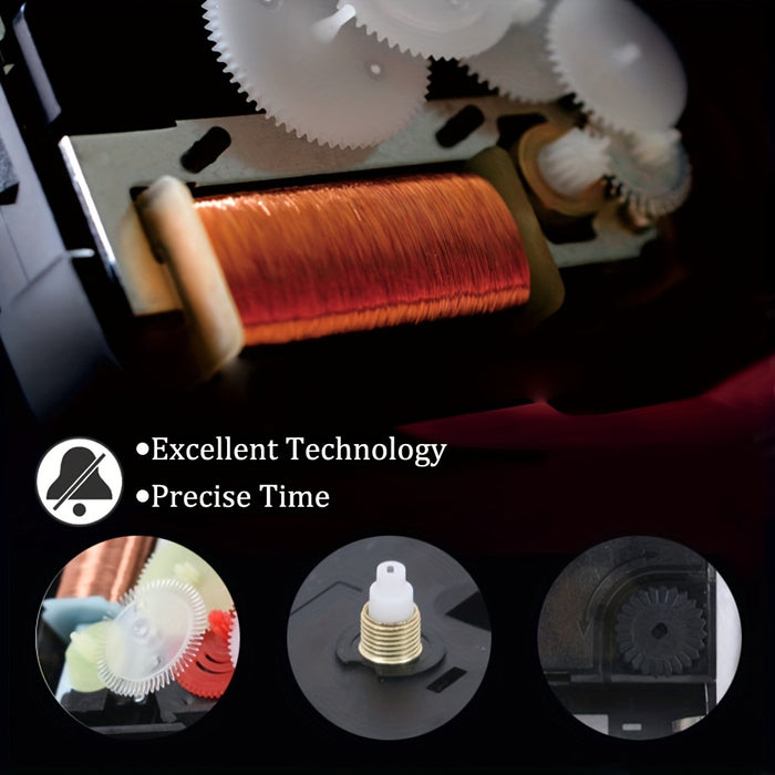 Vintage Analoge Wekker met Nachtlampje – Stil en Duidelijk Afleesbaar