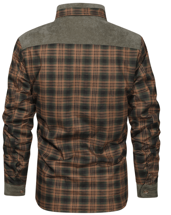 Robuuste Heren Flaneljas met Imitatiebontvoering – Warm, Slijtvast en Beschermend