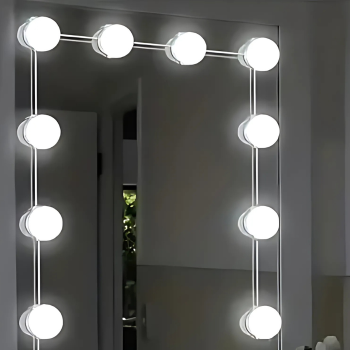 Dimbare LED Spiegelverlichting met Lichtbollen en Instelbare Make Up Verlichting