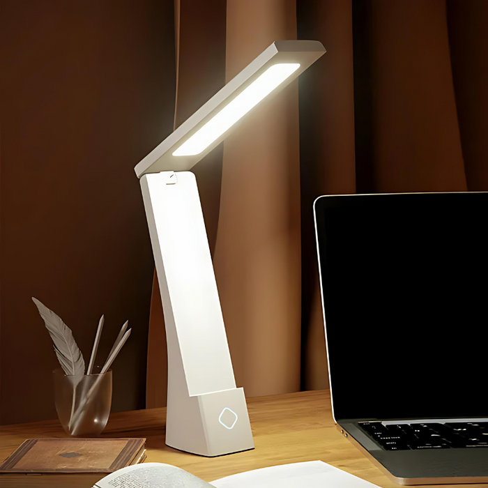 Sammenklappelig bordlampe med touch-betjening og moderne minimalistisk design