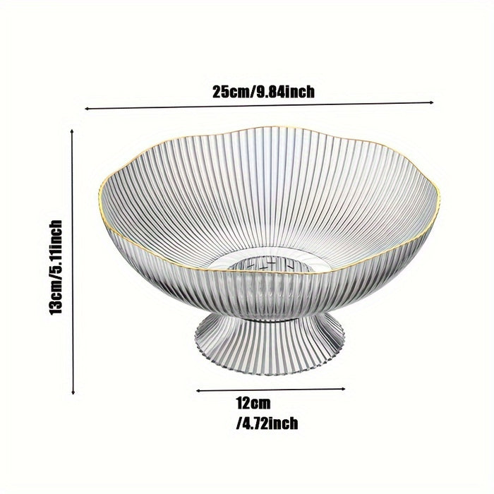 Fruttiera trasparente di lusso in PET – Decorativa e pratica