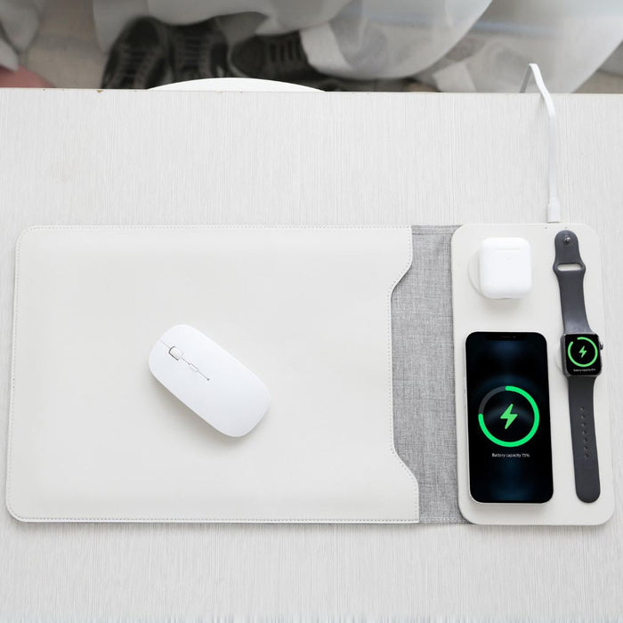 PowerDesk Sleeve – Slimme Laptophoes met Draadloze Oplaadfunctie