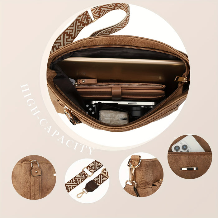 Chique PU Schoudertas – Stijlvol en Ruim voor Elke Gelegenheid