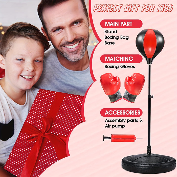 Junior Bokszak - Verstelbare Bokszak met Handschoenen voor Kinderen