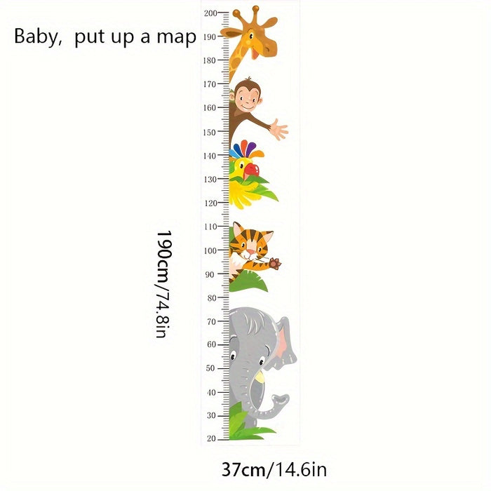 Dieren Groeimeter Wandstickers - Speelse Meting voor Kinderen