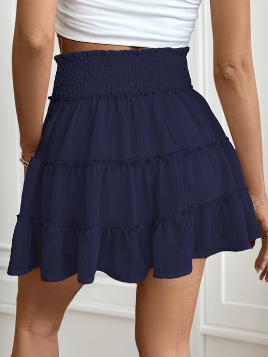 Bohemian Ruches Mini Rok – Licht en Comfortabel