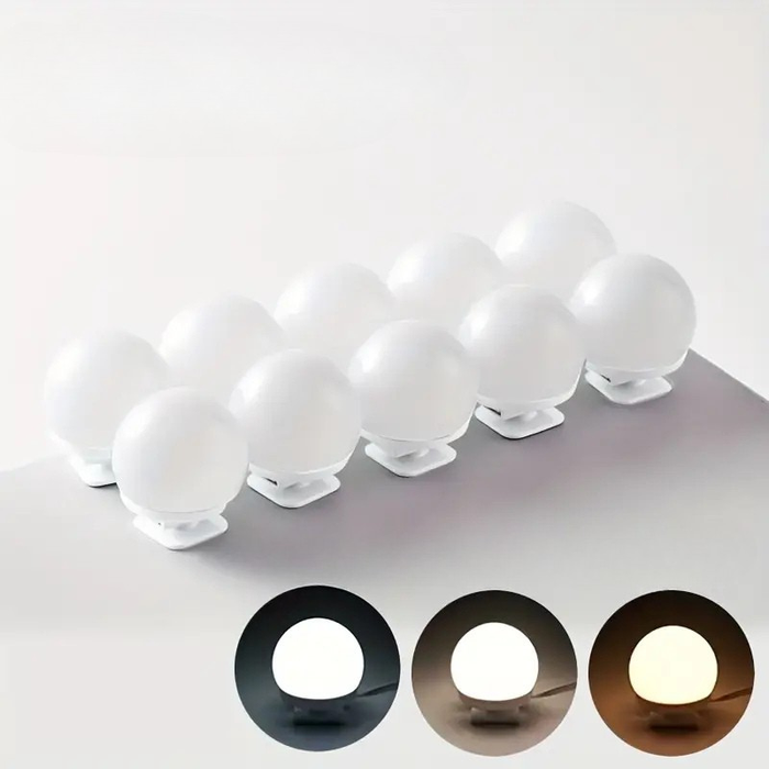 Dimbare LED Spiegelverlichting met Lichtbollen en Instelbare Make Up Verlichting