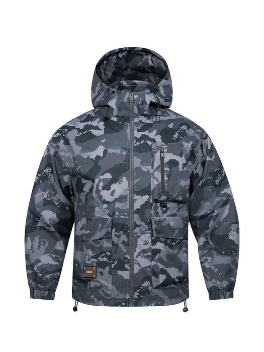 Heren jas met camouflagepatroon en capuchon – Casual en comfortabel