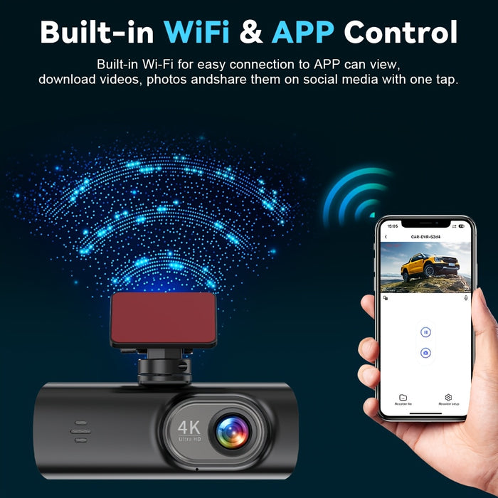 4K Ultra Dashcam – Slimme Beveiliging en Scherp Beeld tijdens Elke Rit