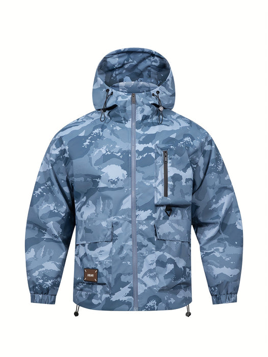 Heren jas met camouflagepatroon en capuchon – Casual en comfortabel