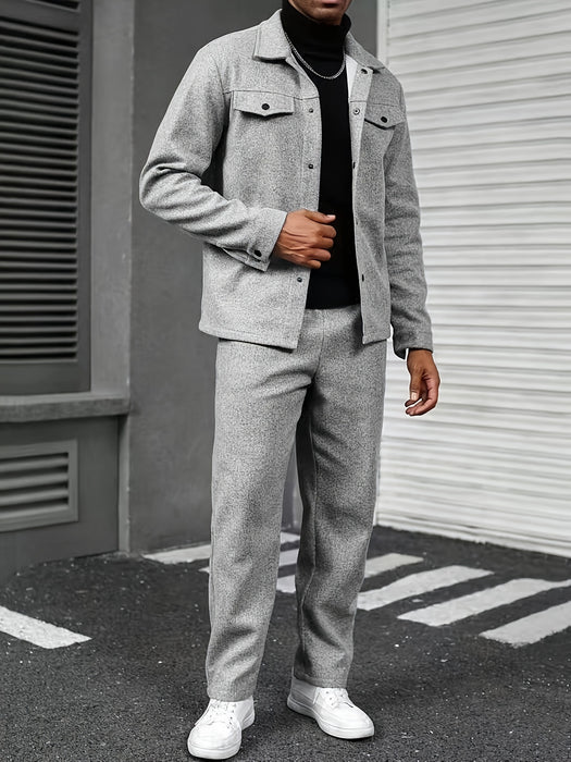 Moderne Tweedelige Herenset – Comfort en Casual Elegantie