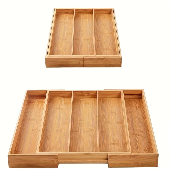 Organisateur de Couverts BambooExtend – Extensible et Ordonné