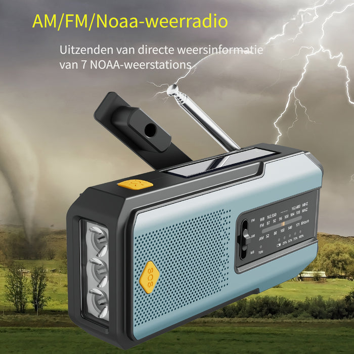Daykit Draagbare AM/FM Radio – Met Zonnepaneel en Zaklamp