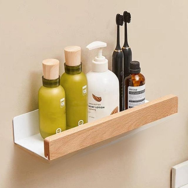Organizer da Bagno in Legno Senza Forare – Design Pratico e Naturale