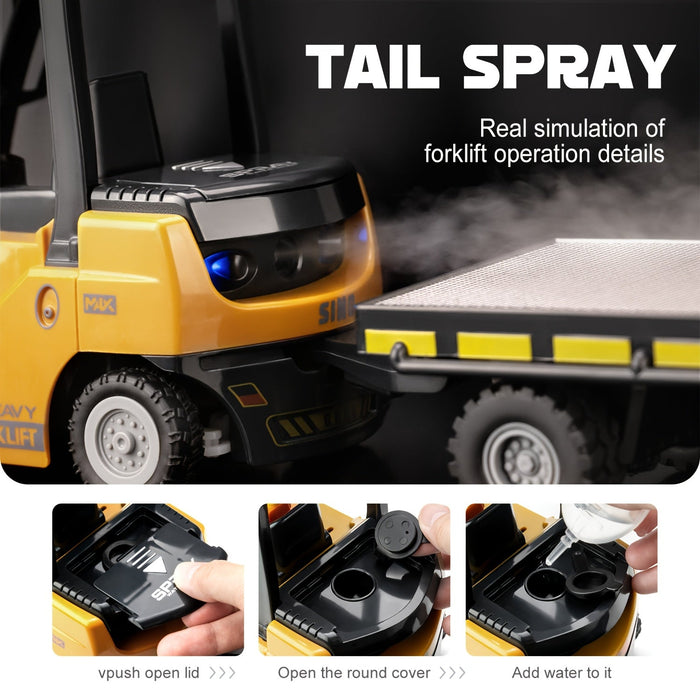 Zware Duty Afstandsbediening Heftruck – 1:24 Schaal met Lichten & Trailer