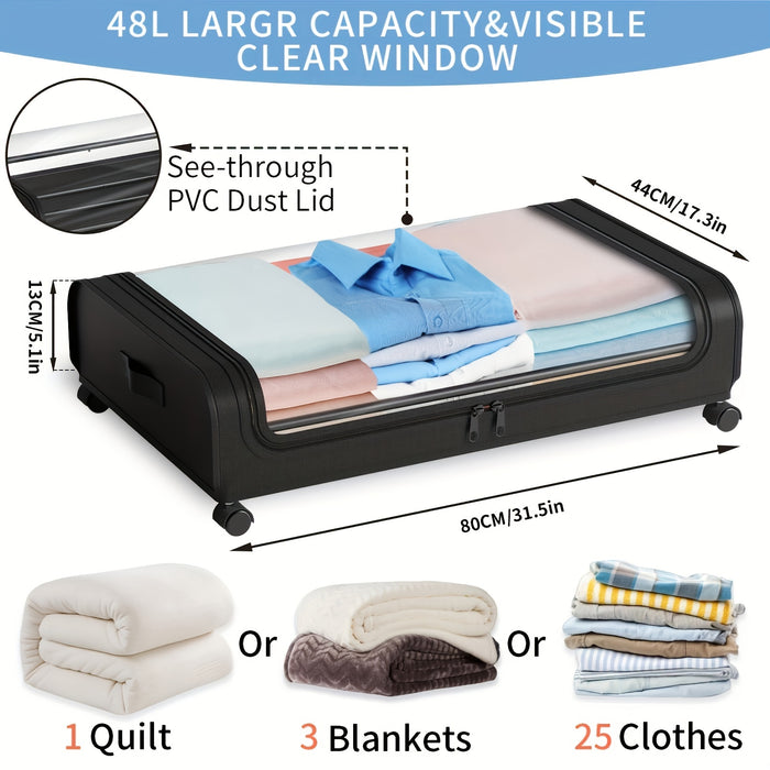 RollStore Scatole Portaoggetti Sottoletto – Spaziose, Su Ruote e Ordinate