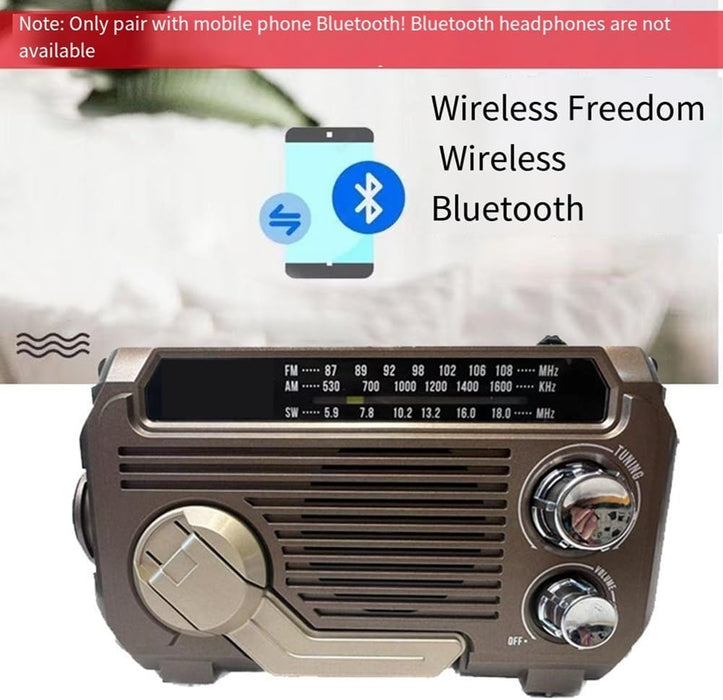 Noodradio dynamosähköllä ja aurinkopaneelilla luotettavaa viestintää ja valaistusta varten