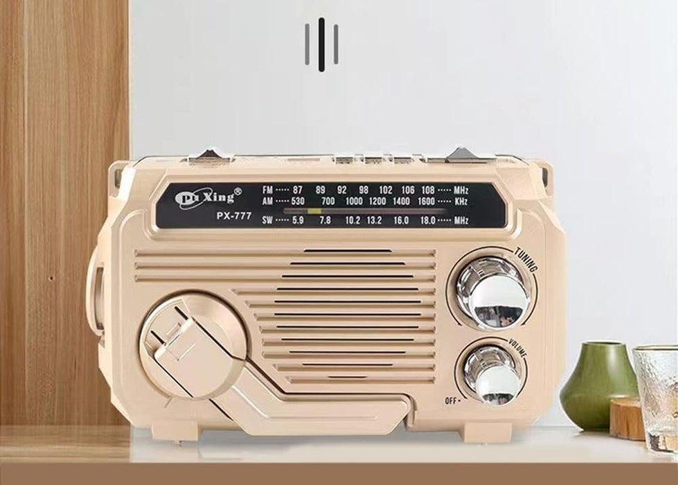Noodradio dynamosähköllä ja aurinkopaneelilla luotettavaa viestintää ja valaistusta varten