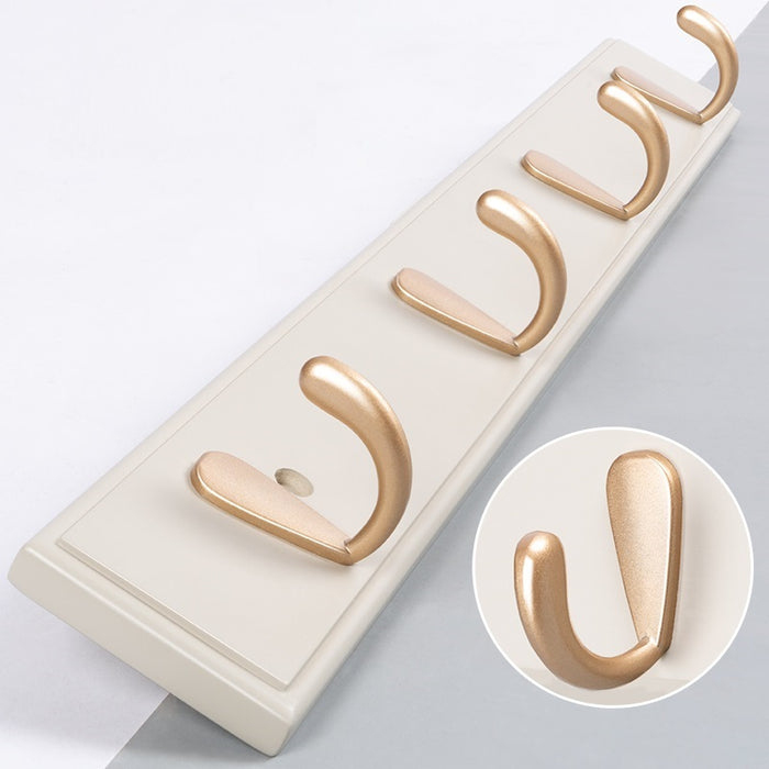 Porte-Manteau Mural en Bambou avec Crochets Métalliques – Porte-Manteau Gain de Place Sans Perçage