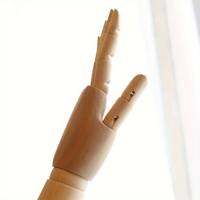 Nordic Creatief Houten Handmodel – Beweegbaar en Sfeervol Deco Object