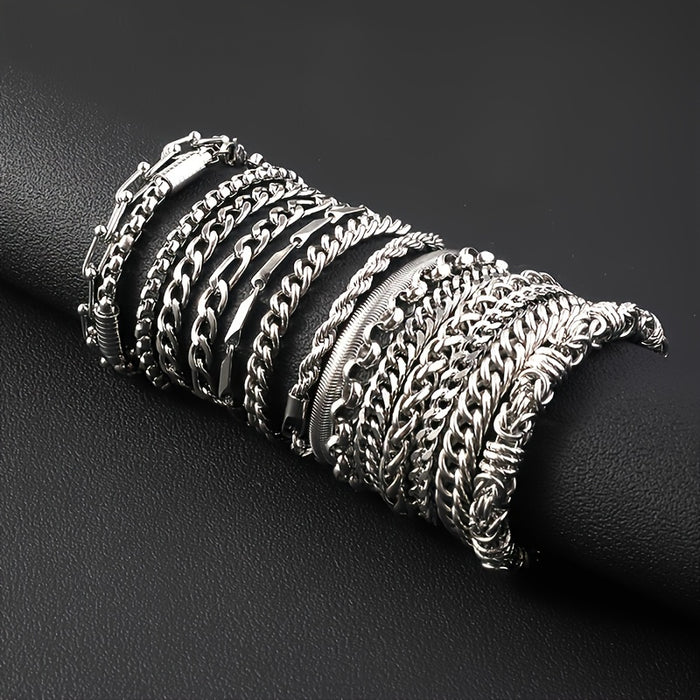 UrbanSteel Armbandenset – Stoer en Trendy voor Heren