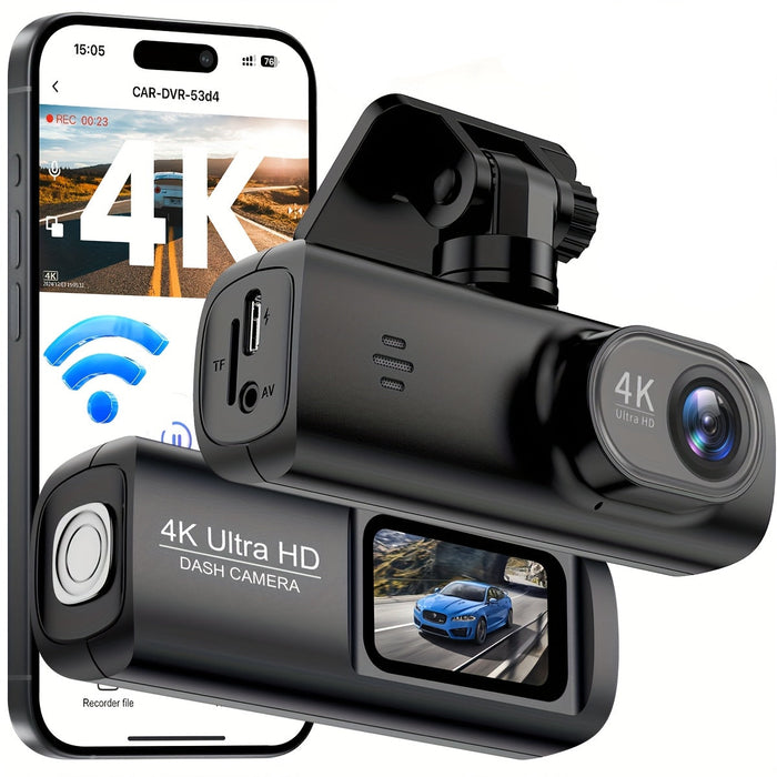 4K Ultra Dashcam – Slimme Beveiliging en Scherp Beeld tijdens Elke Rit