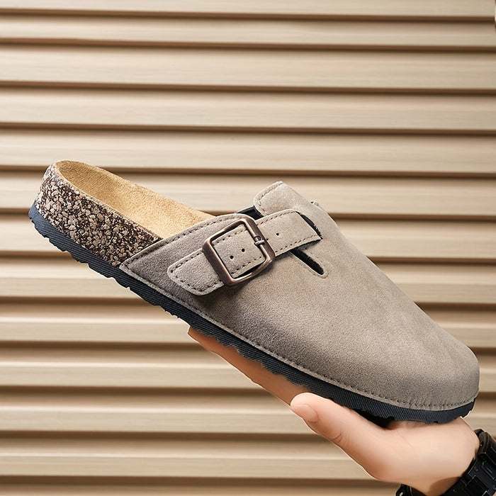 Unisex Slip-on Faux Suède Muiltjes – Lichtgewicht en Comfortabel met Kurken Zool