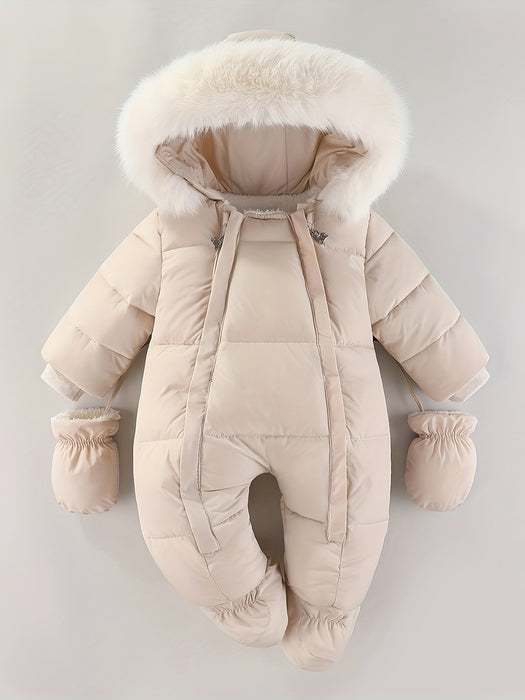 Frosty Baby Romper – Luxe Winter Jumpsuit met Capuchon voor de Koudere Maanden
