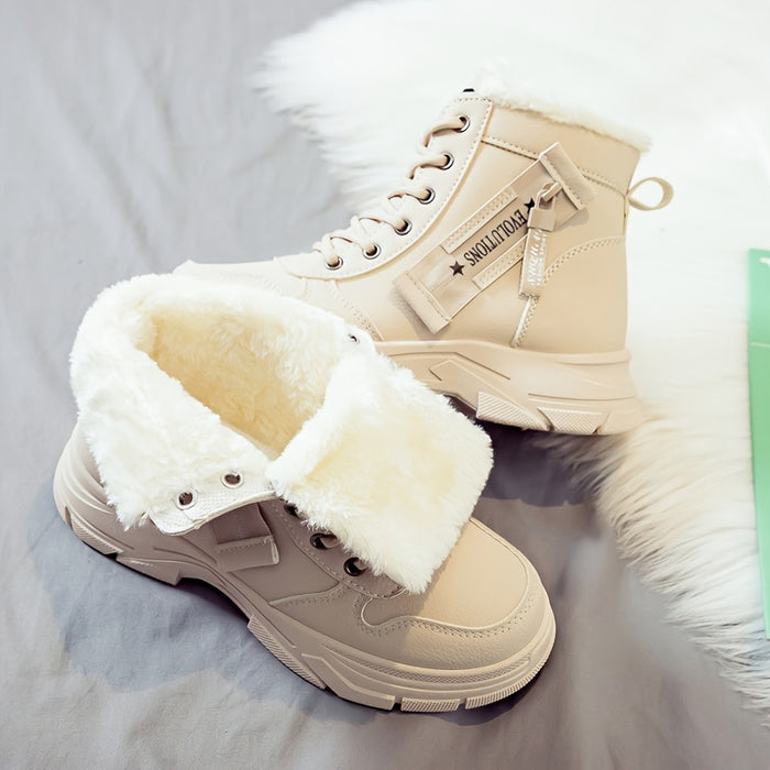 Winter Comfort Boots voor Dames – Warme Enkellaarzen met Stijlvol Design