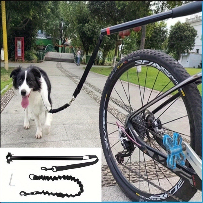Fiets Hondenriem met Afneembare Kabel – Uitbreidbaar & Veiligheidsbuffer