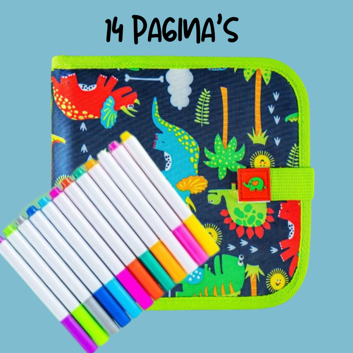 Dino Tekenboek – Herbruikbaar Tekenplezier voor Kinderen