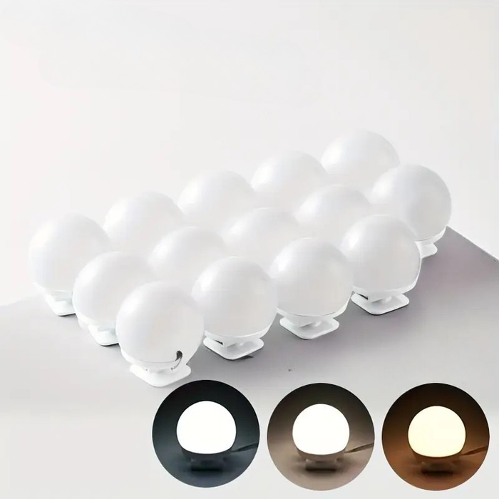 Dimbare LED Spiegelverlichting met Lichtbollen en Instelbare Make Up Verlichting