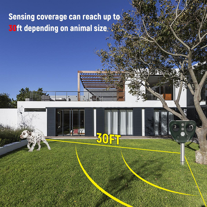 Solar Ultrasoon Vogelverjager – Draadloos en Weerbestendig voor Buiten