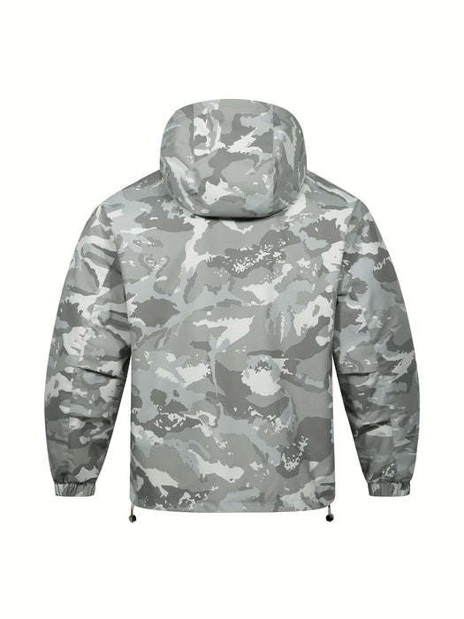 Heren jas met camouflagepatroon en capuchon – Casual en comfortabel