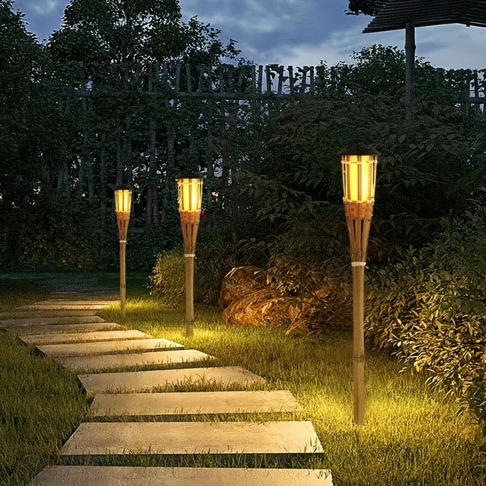 Solar Bamboo Flame Lantaarn – Sfeervol en Natuurlijk