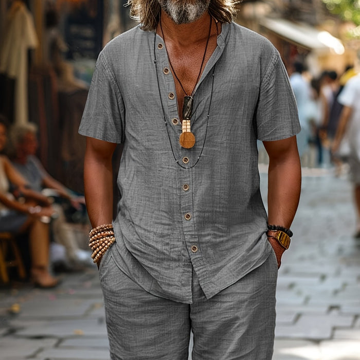 Breeze Linnen Set – Zomercomfort en Casual Elegantie