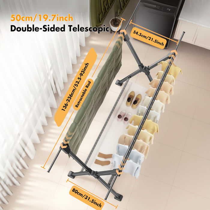 FlexiDry Kledingdroogrek – Opvouwbaar en Ruim met 36 Winddichte Gaten