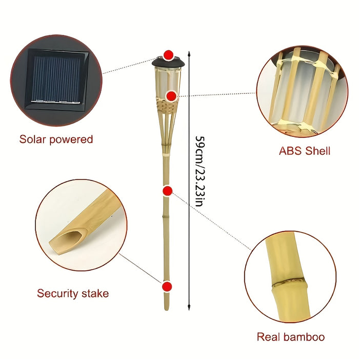 Solar Bamboo Flame Lantaarn – Sfeervol en Natuurlijk