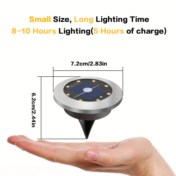 Solar Grondspotverlichting – Geometrisch RVS Ontwerp voor Tuinen en Paden