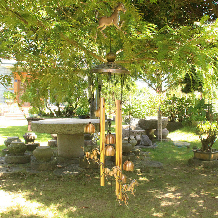 Decoratieve Windgong met Paardenfiguren voor Rustgevende Tuin en Balkon