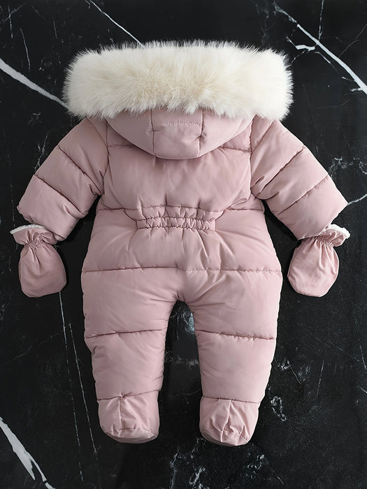 Frosty Baby Romper – Luxe Winter Jumpsuit met Capuchon voor de Koudere Maanden