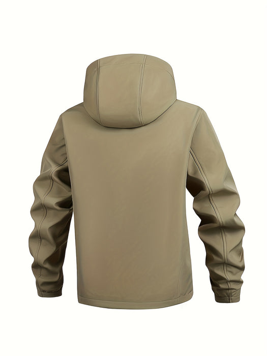 Heren outdoor softshell jas met capuchon – Sneldrogend en windwerend