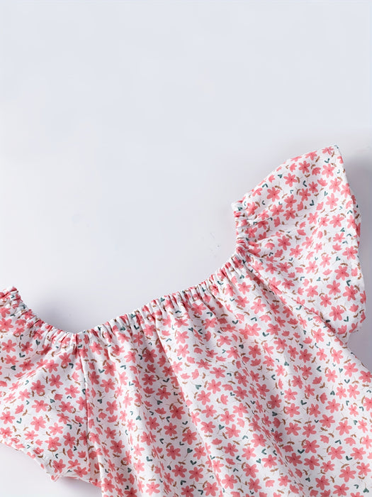 Body bébé avec motif floral – Coton doux et confortable